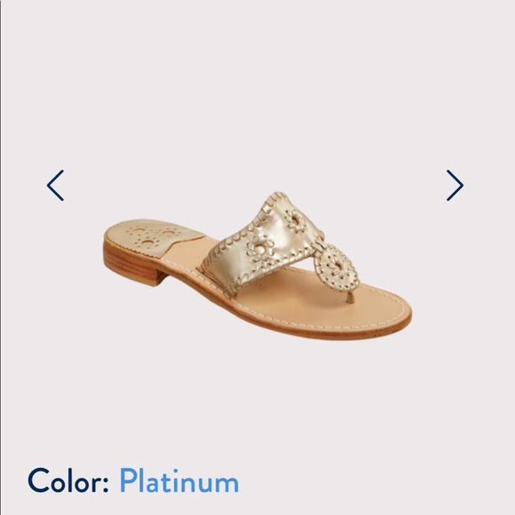 Jack Rogers Shoes - Jack Rogers Platinum colored sandals
